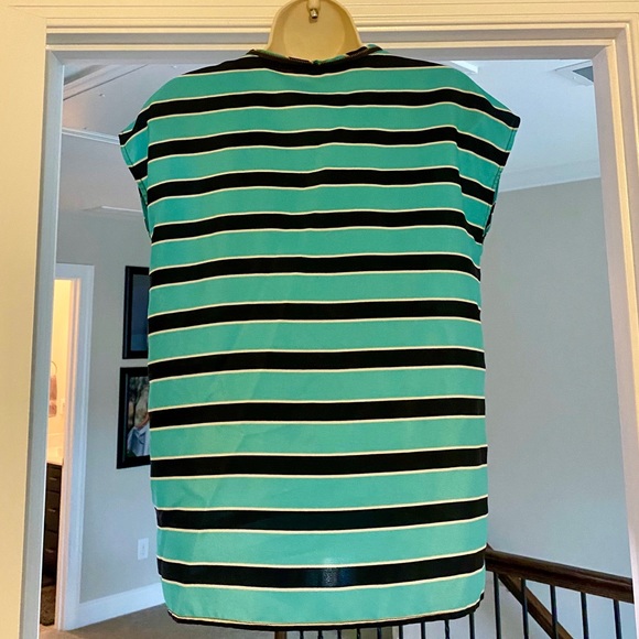Michael Kors Blue Striped Top - Picture 2 of 5